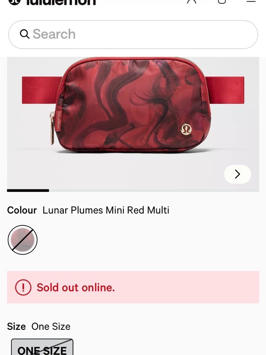 lululemon athletica Handbags - lululemon athletica Lunar Plumes Mini Belt Bag - Red Multi